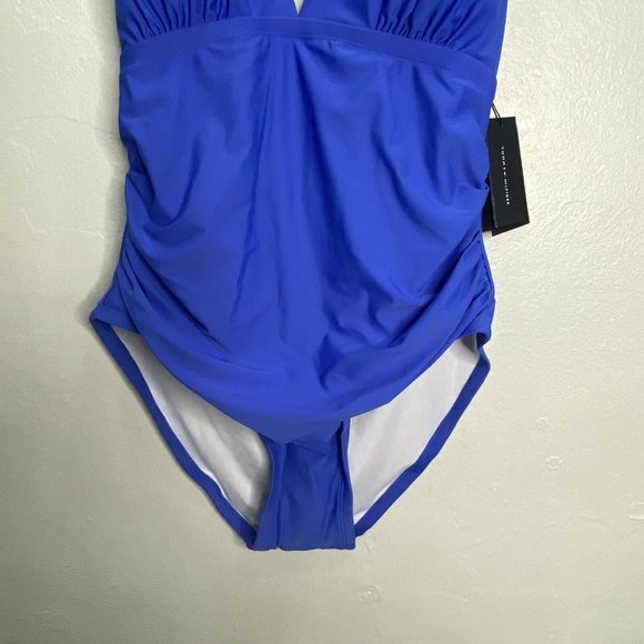 New Tommy Hilfiger Women's 16 Halter One Piece Padded Swimsuit 50+ UPF/SPF - Picture 6 of 10